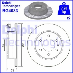 Stabdžių diskas DELPHI BG4033
