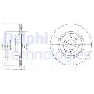 Stabdžių diskas DELPHI BG4045
