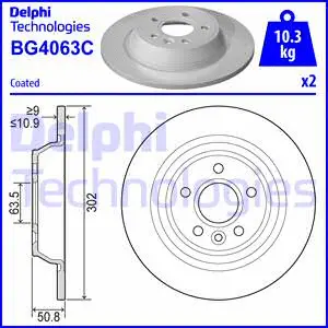 Stabdžių diskas DELPHI BG4063C