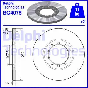 Stabdžių diskas DELPHI BG4075