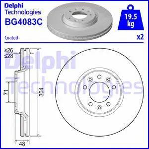 Stabdžių diskas DELPHI BG4083C