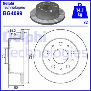 Stabdžių diskas DELPHI BG4099