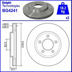 Stabdžių diskas DELPHI BG4241