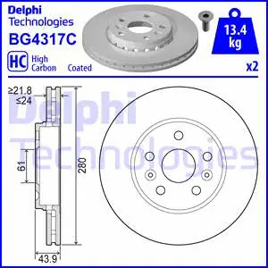 Stabdžių diskas DELPHI BG4317C