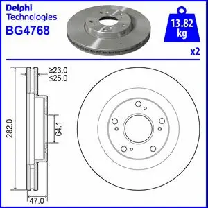 Stabdžių diskas DELPHI BG4768