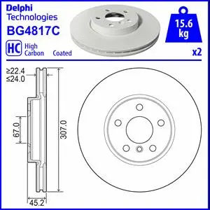 Stabdžių diskas DELPHI BG4817C