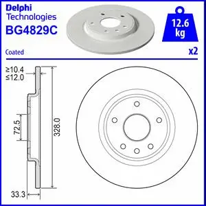 Stabdžių diskas DELPHI BG4829C