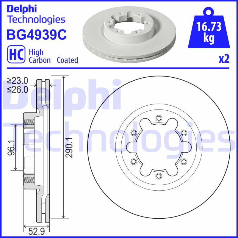 Stabdžių diskas DELPHI BG4939C