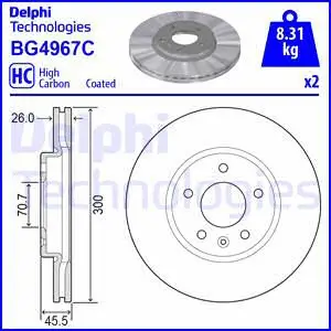 Stabdžių diskas DELPHI BG4967C