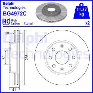 Stabdžių diskas DELPHI BG4972C