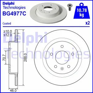 Stabdžių diskas DELPHI BG4977C