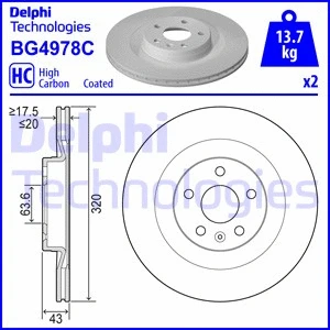 Stabdžių diskas DELPHI BG4978C