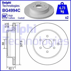 Stabdžių diskas DELPHI BG4994C