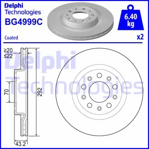 Stabdžių diskas DELPHI BG4999C