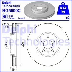 Stabdžių diskas DELPHI BG5000C