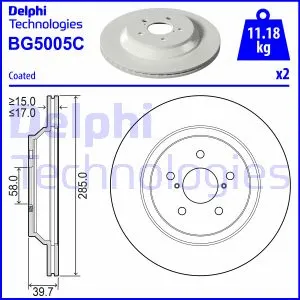 Stabdžių diskas DELPHI BG5005C