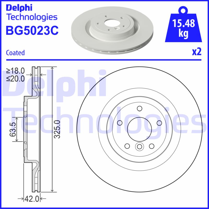 Stabdžių diskas DELPHI BG5023C