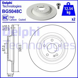 Stabdžių diskas DELPHI BG5048C