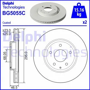 Stabdžių diskas DELPHI BG5055C