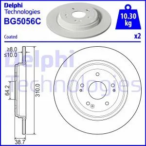 Stabdžių diskas DELPHI BG5056C