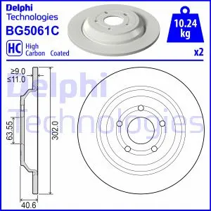 Stabdžių diskas DELPHI BG5061C