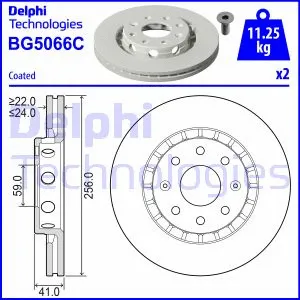 Stabdžių diskas DELPHI BG5066C