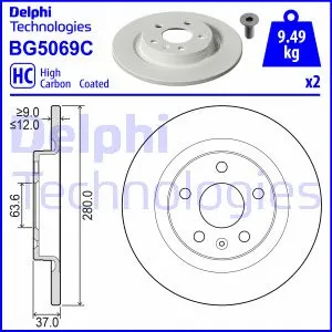 Stabdžių diskas DELPHI BG5069C