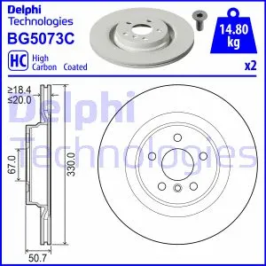 Stabdžių diskas DELPHI BG5073C