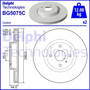Stabdžių diskas DELPHI BG5075C