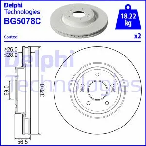Stabdžių diskas DELPHI BG5078C