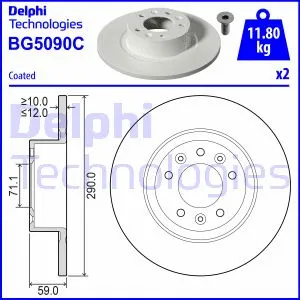 Stabdžių diskas DELPHI BG5090C