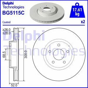 Stabdžių diskas DELPHI BG5115C