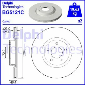Stabdžių diskas DELPHI BG5121C