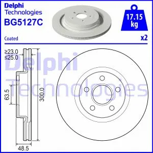 Stabdžių diskas DELPHI BG5127C