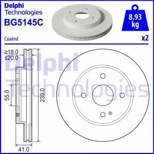 Stabdžių diskas DELPHI BG5145C
