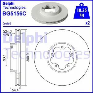 Stabdžių diskas DELPHI BG5156C