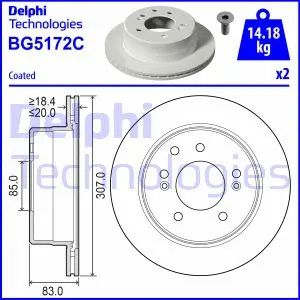 Stabdžių diskas DELPHI BG5172C