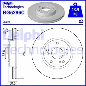 Stabdžių diskas DELPHI BG5296C