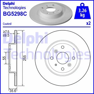 Stabdžių diskas DELPHI BG5298C