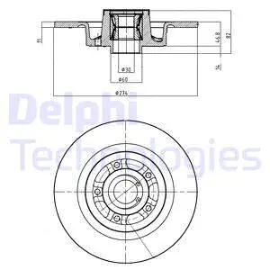 Stabdžių diskas DELPHI BG9026RS