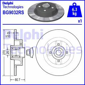 Stabdžių diskas DELPHI BG9032RS