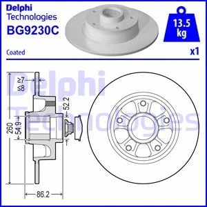Stabdžių diskas DELPHI BG9230RSC