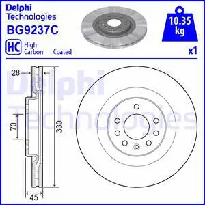 Stabdžių diskas DELPHI BG9237C