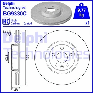 Stabdžių diskas DELPHI BG9330C