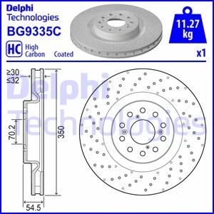 Stabdžių diskas DELPHI BG9335C
