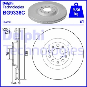 Stabdžių diskas DELPHI BG9336C