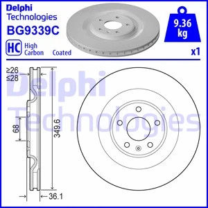 Stabdžių diskas DELPHI BG9339C