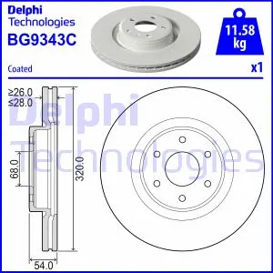 Stabdžių diskas DELPHI BG9343C