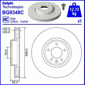 Stabdžių diskas DELPHI BG9348C