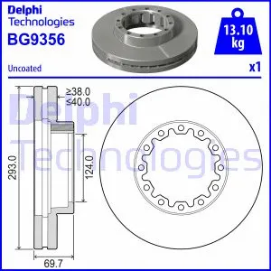 Stabdžių diskas DELPHI BG9356